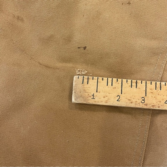 Carhartt Bib Overalls R06 Mens Brown Quilt Lined Duck Canvas  46x32 Workwear - Picture 14 of 16